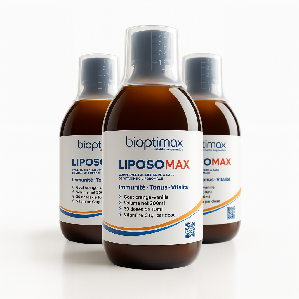 3 flacons vitamine C liposomale Bioptimax